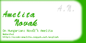 amelita novak business card